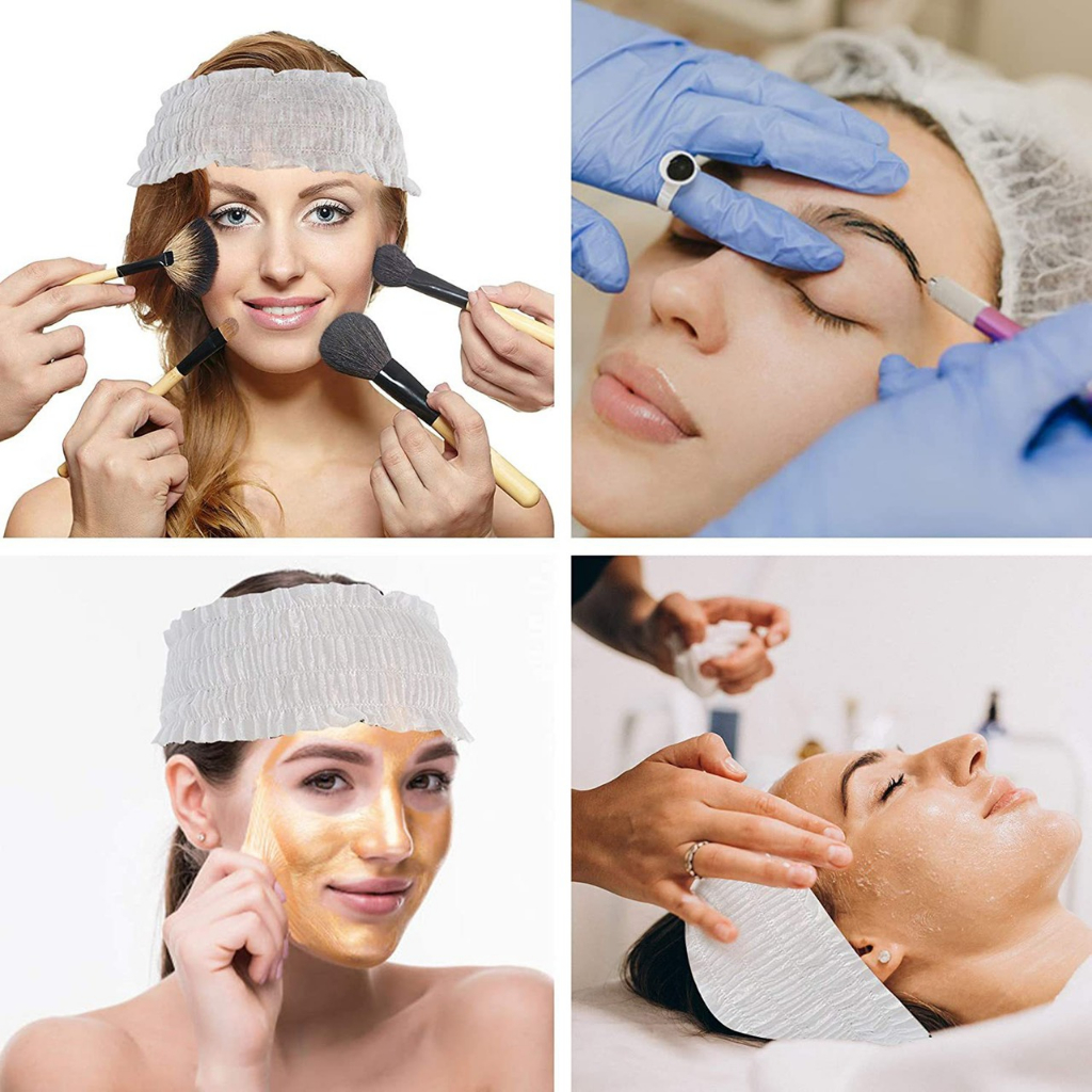 Băng đô nịt tóc, Băng nịt tóc dùng 1 lần, túi 100 cái – Giải pháp tiện lợi cho spa và chăm sóc da